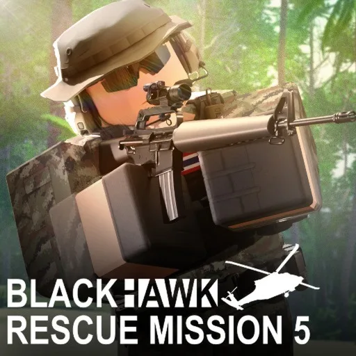 Official Roblox game icon for Blackhawk Rescue Mission 5 tactical shooter