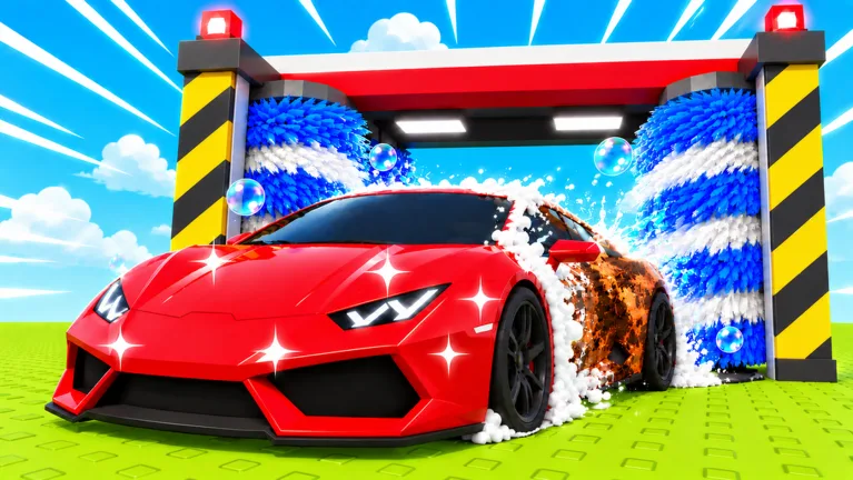 Official Wash the Car Roblox game thumbnail